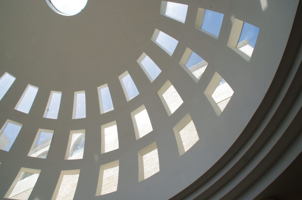 inside of white dome